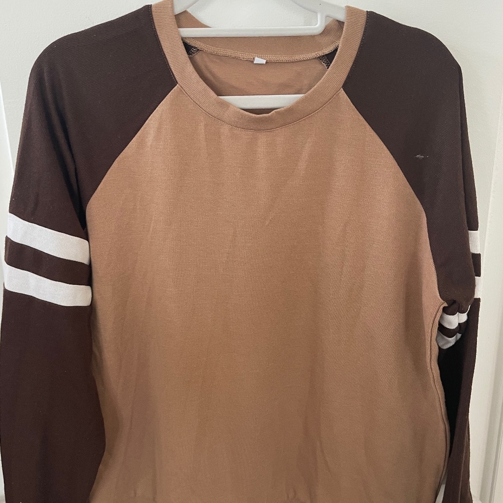 brown/tan top size s womens top